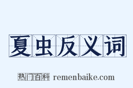 夏虫反义词是什么意思的图片
